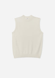 Shell Tank in Fine Cashmere - Ivory - CO Collections